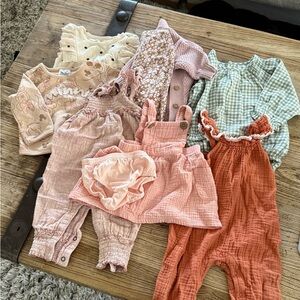 Pastel and earth tone baby girl bundle 3-6m